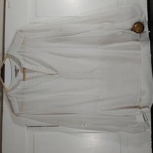 Rw & Co Sheer White Blouse Size Sp